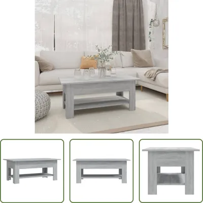 Produktbild von The Living Store Couchtisch Grau Sonoma 102x55x42 cm Holzwerkstoff