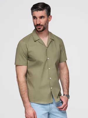 Zdjęcie produktu dla Ombre Clothing Koszulka męska z krótkim rękawem Nisedes khaki XXL