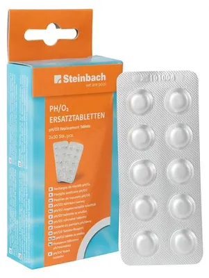 Produktbild von Steinbach | Ersatztabletten für pH-Wert und Sauerstoff | je 30 Tabletten | präzise Wasserpflege | geeignet für alle Pooltypen