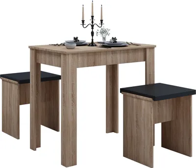 Produktbild von VCM Holz Essgruppe Bank Küchentisch Esstisch Set Tischgruppe Tisch Bänke Esal L