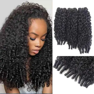 Image de Paquets de cheveux humains avec boucles de 20, 22 et 24 pouces