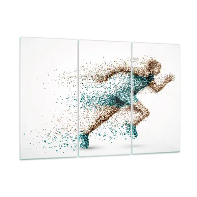 Produktbild von Bilder auf glas - Athlet sprinter sport läufer - 105x70cm - Glasbilder - Wandbilder - Kunstdruck - zum Aufhängen bereit - Wanddekoration aus Glas - Glas Bilder - Wandbild auf Glas - GCE105x70-2802