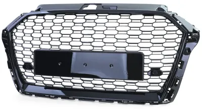 Sportgrill Kühlergrill Schwarz Glanz Waben Gitter für Audi A3 8V 16-20 mit PDC – Produktansicht