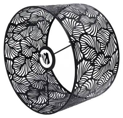 Lampenkap, ausgeschnitten, E14/E27, Schwarz, 25 cm