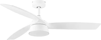 Produktbild von Energiespar Deckenventilator mit LED Beleuchtung und Fernbedienung Bronx Weiß 132 cm
