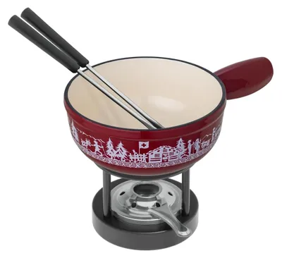 Productafbeelding van Kuhn Rikon Alpweide Mini Kaasfondueset, gietijzer, diameter 17 cm