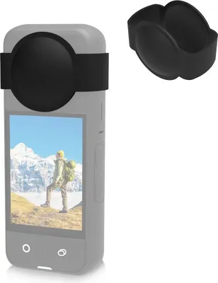 Image de Étui de protection pour objectif de caméra Insta360 X3, housse en silicone, noir