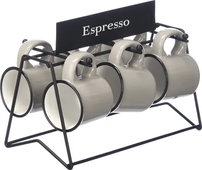 Obrázek produktu pro Šálky na espresso, 6 kusů, 100 ml, šedé