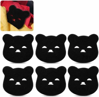 Image de Balles anti-peluches pour éliminer les poils d'animaux, lot de 6, réutilisables, pour les vêtements et le linge de lit