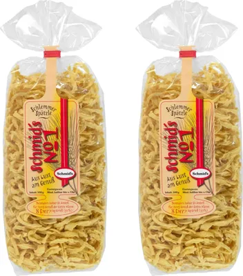 Image de Schmid's No.1 Schlemmer-Spätzle 2×500 g - Forme traditionnelle râpée à la main