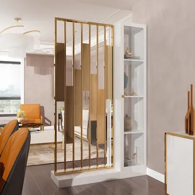 Produktbild von Metall Regal Trennwand Designer Luxus Regale Möbel Stil Schrank Metall Wand Neu