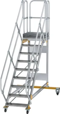 Produktbild von MUNK Plattformtreppe fahrbar 45° Stufenbreite 600mm 9 Stufen