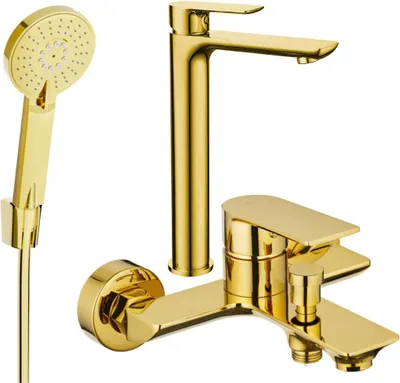 Produktbild von Mexen Alfa R40 Badewannenset, Gold - 745713R40-50