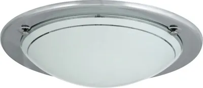 Zdjęcie produktu dla Plafon okrągły Ufo chromowany szkło opalizowane 2xE27x60W szkło wym:8x38x38cm IP20 Rabalux