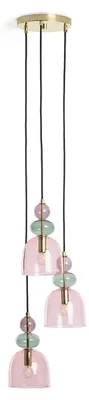 Produktbild von Pendelleuchte Metall und Glas Tri Baudelaire Rosa