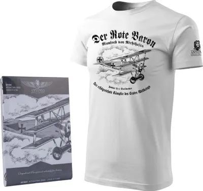 Obrázok produktu pre Tričko s motívom lietadla Fokker DR.1 (veľkosť L)