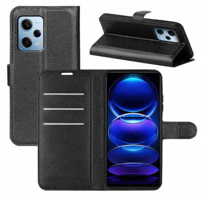 Produktbild von Für Xiaomi Poco F5 Handy Tasche Schwarz Etuis Kunst-Leder Hülle Cover Case Book Neu