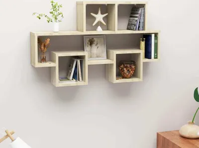 Obrázok produktu pre Nástenná polica v tvare auta Sonoma dub 82x15x51 cm materiál na báze dreva, dizajnové nástenné police 2024