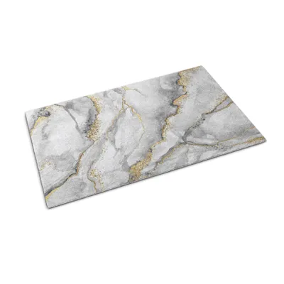 Obrázek produktu pro Rohožka před dveře - Podložka na zachytávání nečistot- Protiskluzová vnitřní venkovní rohožka - 60x40 cm - Šedý mramor