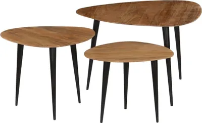 Image de Tables basses 3 pcs Bois d'acacia massif