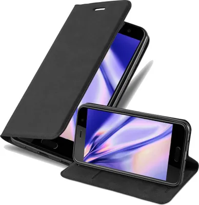 Image de Cadorabo Housse pour HTC U PLAY Housse en noir Etui pour téléphone portable Case Cover Fermeture magnétique
