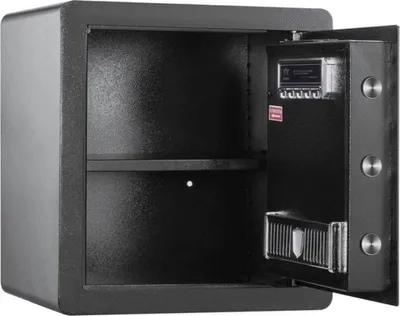 Produktbild von Feuerfeste Safe 51L – Einbruchsicher – Mit Zahlenschloss & Schlüssel – Wasserdicht – Für Zuhause, Büro, Geld und Schmuck