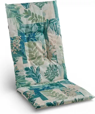 Produktbild von Gartenstuhlauflage - 48 x 118 cm - Beige - Blau - Grün - Baumwolle - Polyester - Hochlehner