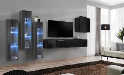 Obrázok produktu pre Dizajnová nástenná skrinka Nábytok do obývacej izby z dreva moderný