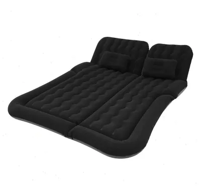 Produktbild von Auto SUV Luftmatratze - aufblasbares Auto-Bett - 174x126 cm - Tragkraft 300 kg - 12V Elektropumpe - Flockoberfläche PVC - schwarz