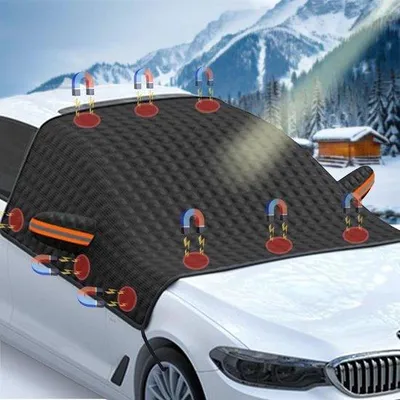Produktbild von Magnetische Opvouwbare Vorfußabdeckung für Winter Frostschutz - Schnee und Frost - Geeignet für die meisten Fahrzeuge