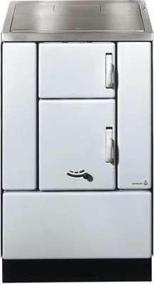 Produktbild von WAMSLER Kohleherd K 150 S ohne Deckel weiß RA 120 mm aus Stahl und Edelstahl, Maße: 750x600x1020 mm; W20001502025