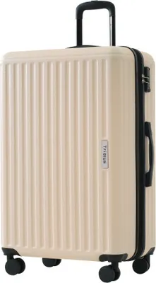 Immagine prodotto di Valigia AIORBER, 28 pollici, guscio rigido, con ruote, materiale ABS, ruote silenziose a 360 gradi, chiusura doganale TSA, con strato di espansione, 70x47x30cm, beige