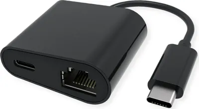 Produktbild von VALUE USB 3.2 Gen 2 Typ C zu Gigabit Ethernet Konverter + 1x PD Port, 100W