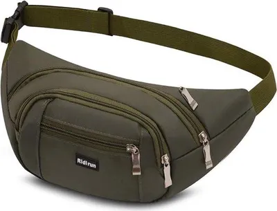 Produktbild von Wasserdichte Hüfttasche 3 Reißverschlussfächer Outdoor Sport