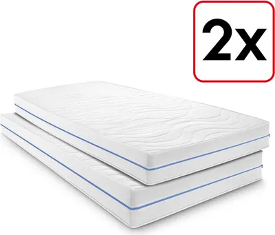 Produktbild von Doppelpack ergonomische Matratze 100x200 cm 7-Zonen Supportho Premium, Höhe 18 cm, Härtegrad H2/H3 Twin