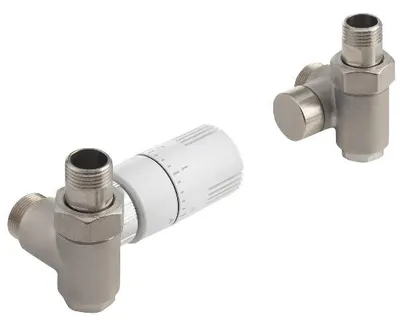 Produktbild von ECO COMBI Thermostat-Anschlusset, links, Nickel/weiß