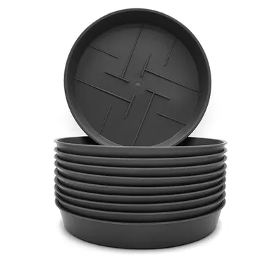 Produktbild von Plastard Untersetzer 10er Set Ø 30 cm Anthrazit - Blumentopf Pflanztopf Kübel