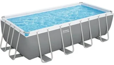 Produktbild von Aufstellpool Framepool-Set Bestway Steel Pro MAX™ eckig 488 x 244 x122 cm inkl. Kartuschenfilteranlage, Leiter, Abdeckpl