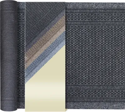 Produktbild von Primaflor Sauberlauf AZTEC Meterware 66x100 cm Dunkelgrau Rutschfester Flurteppich & Schmutzfangläufer