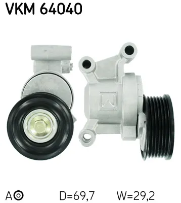 Produktbild von SKF VKM 64040 Spannrolle Keilrippenriemen für MAZDA 5 (CR19) 3 (BK) 3 (BL) 5 (CW) 3 Stufenheck (BK)