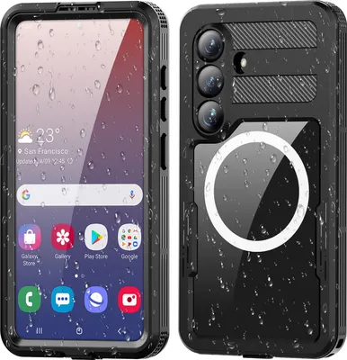 Image de Housse de protection étanche pour Samsung Galaxy S26+, protection d'écran, compatible avec Magsafe, housse de protection sous-marine intégrale pour téléphone portable, noir
