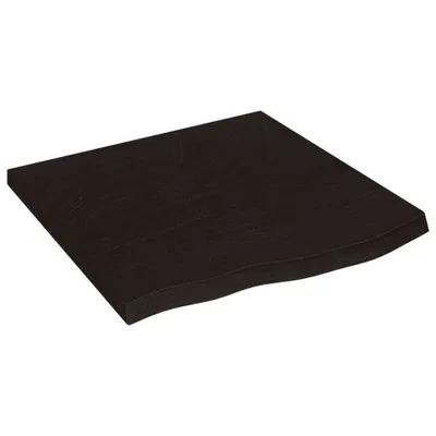 Obrázok produktu pre vidaXL Nástenná polica tmavohnedá 60x60x(2-4) cm dubový masív