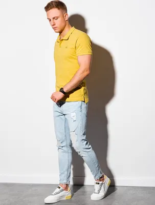 Obrázok produktu pre Ombre Clothing Pánske basic polo triko Douglas žltá M