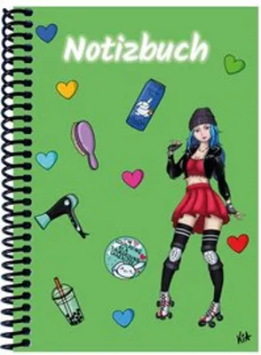 Produktbild von A 4 Notizbuch Manga Enora, grün, liniert