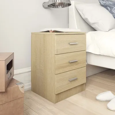 Produktbild von vidaXL Nachttische 2 Stk. Sonoma-Eiche 38x35x56 cm Holzwerkstoff