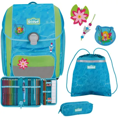 Produktbild von Scout Genius Schulranzen-Set 4 teilig DIN Water Lily