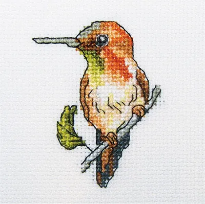 Produktbild von RTO Kreuzstich Set "Kolibri" H221, Zählmuster, 10x10 cm