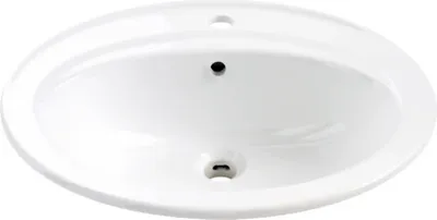Produktbild von form&style Einbauwaschbecken MEDITA Ø 56 cm weiß glänzend