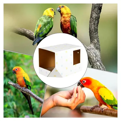Produktbild von Vogelnest – Wellpappe, kaubares Papier, Unterschlupf für Sittiche und Finken