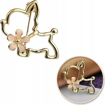 Produktbild von ECARLA Hundebrosche mit Blume BZ210